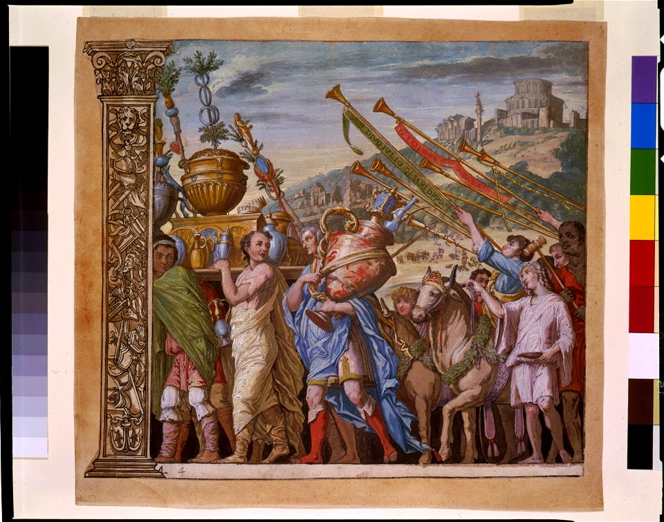 Triumph(us) Caesaris (The triumph of Julius Caesar), plate 4 LCCN93516240