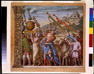 Triumph(us) Caesaris (The triumph of Julius Caesar), plate 4 LCCN93516240