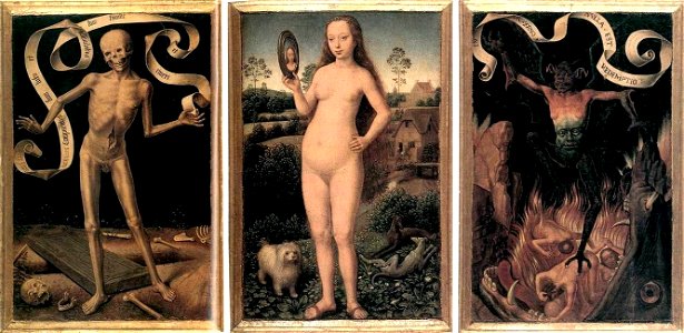 Triptychon der Irdischen Eitelkeit und der Himmlischen Erlösung (Vorderseite)