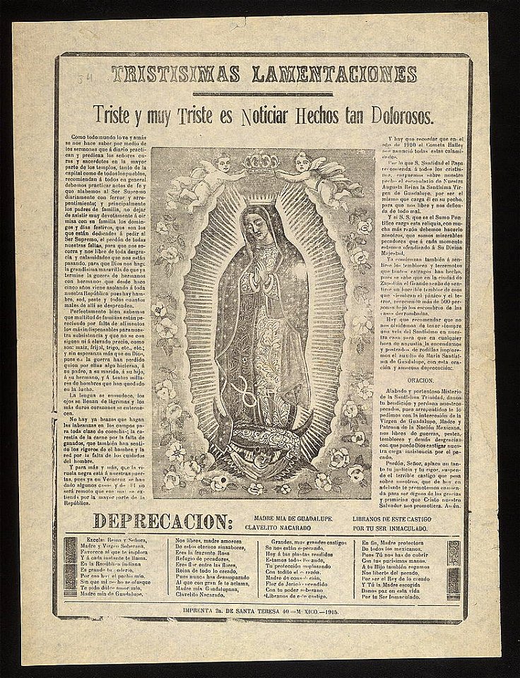 Tristísimas lamentaciones, triste y muy triste es noticiar hechos tan dolorosos LCCN99615959