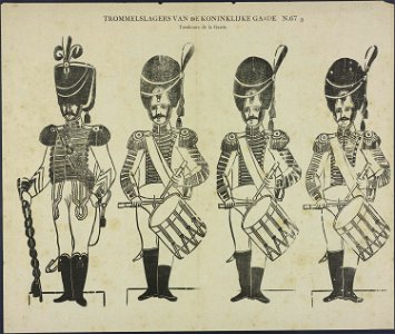 Trommelslagers van de koninklijke garde-Catchpenny print-Borms 0210