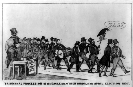 Triumphal procession of the eagle and other birds, at the April election 1837 LCCN2008661300