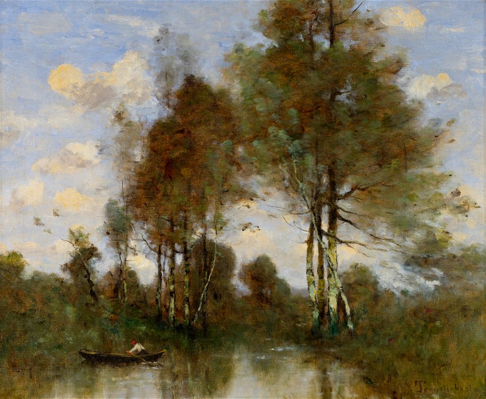Paul-Désiré Trouillebert - Batelier sur une rivière