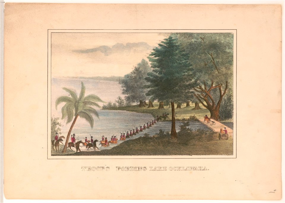 Troops fording Lake Ocklawaha LCCN93511013