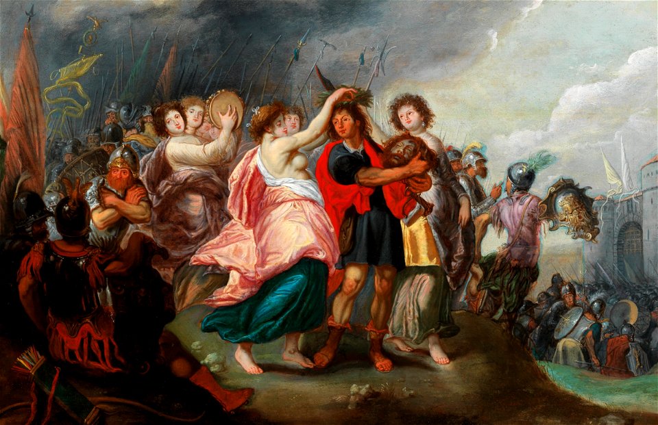 Triumph of David flemish 17th century
