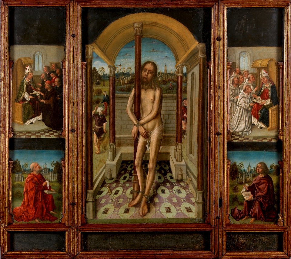 Tríptico de la Flagelación, del Maestro de los Luna (Museo del Prado)