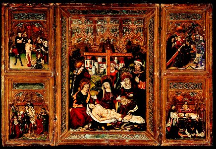 Tríptico de la Pasión, atribuido a Alonso de Sedano (Museo de Navarra)