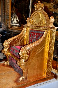 Trône de Napoléon 1er en provenance du Corps législatif - Exposition Versailles