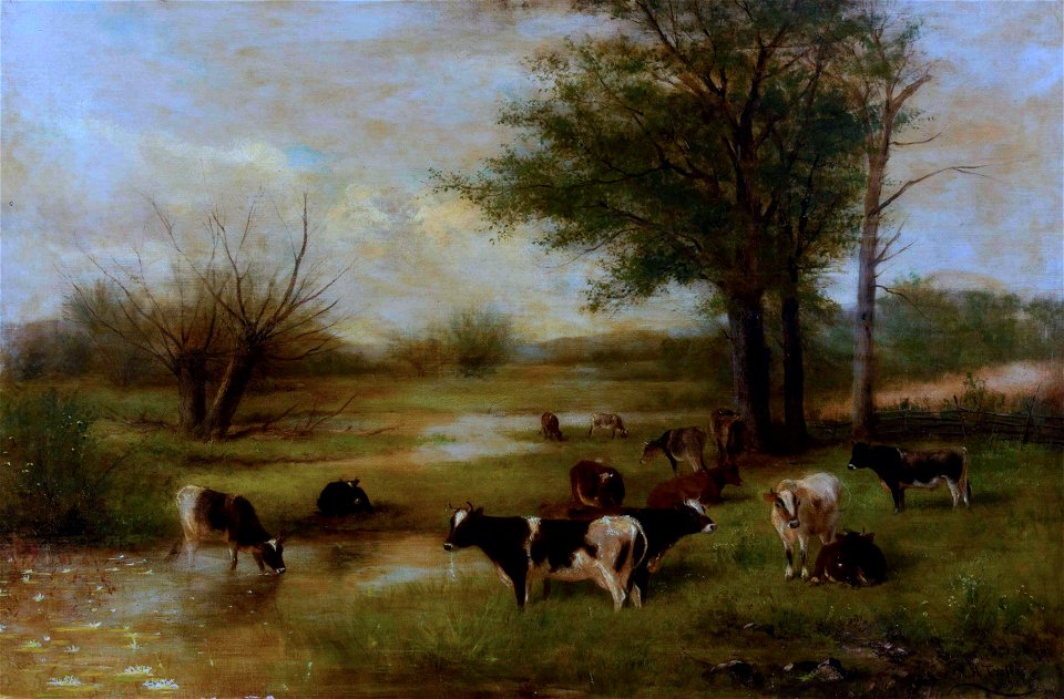 Cows Grazing by Newbold Hough Trotter, 1893