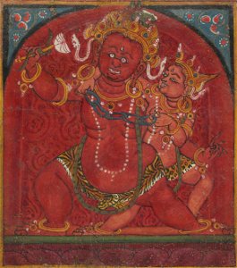 Tsakalis or Initiation Card, Hayagriva, Tibet, 13-14th century (cropped)