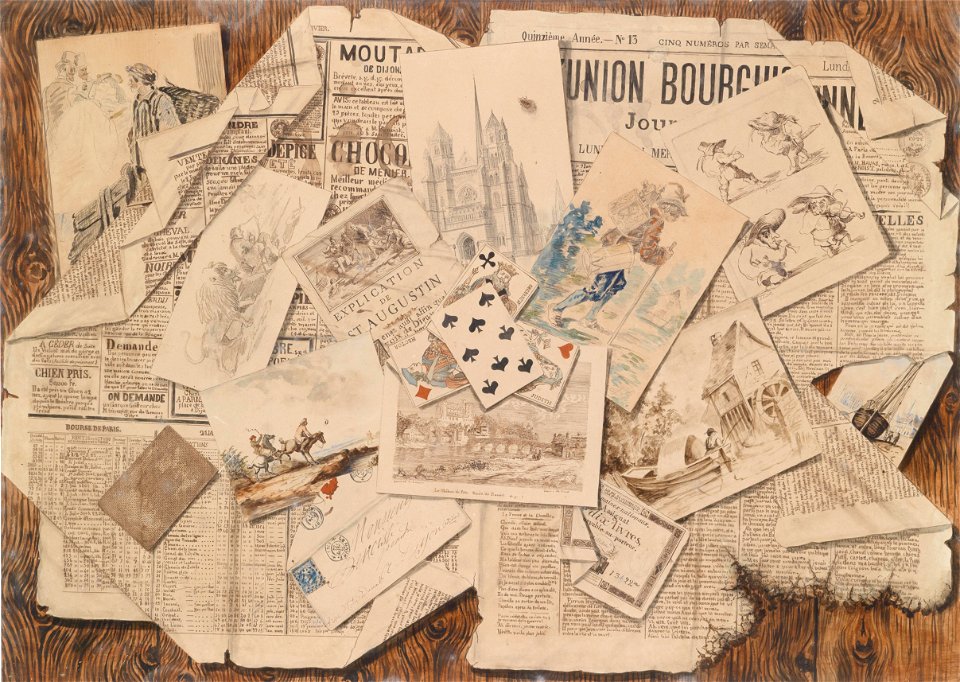 Trompe l'oeuil Collage F 18 Jh