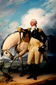 Washington at Verplanck's Point by John Trumbull. Free illustration for personal and commercial use.