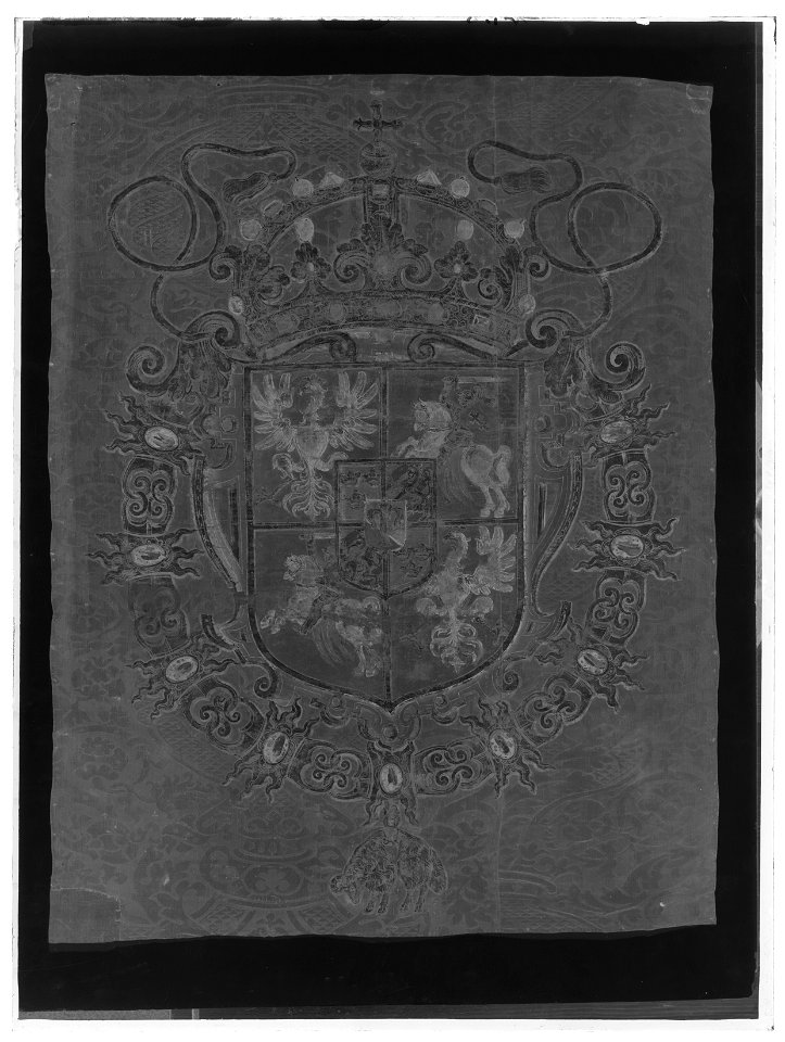 Trumpetfana från Vasa-hovet i Polen - Livrustkammaren - 77224-negative