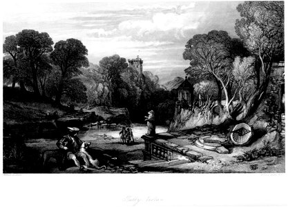 Tullyveolan engraving by William Miller after William Leitch