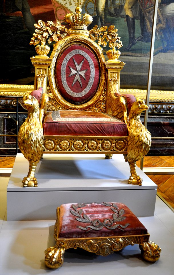 Trône et marchepid de Paul 1er - Exposition Versailles