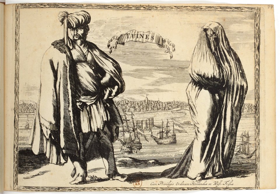 Tuines -Tunis- - Costumes des quatre parties du monde, gravés dans la manière de Luycken (1670)