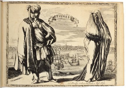 Tuines -Tunis- - Costumes des quatre parties du monde, gravés dans la manière de Luycken (1670)