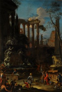 Tumba alegórica de Sir Clowdisly Shovell - Escuela de Sebastiano Ricci