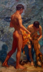 Henry Scott Tuke - A Bathing Group (1912)