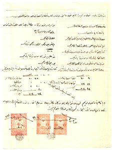 Turkey 1912 Hedjaz Railway document Sul4724 and 5250. Free illustration for personal and commercial use.