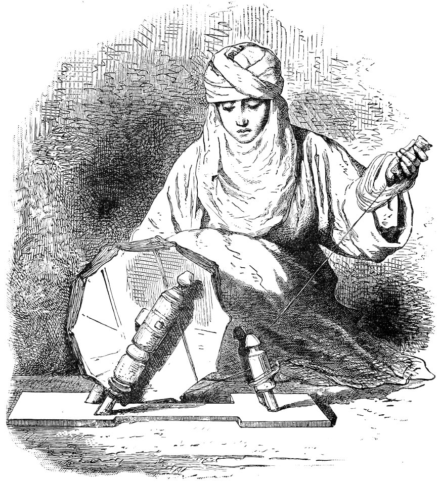 TURCOMAN WOMAN SPINNING