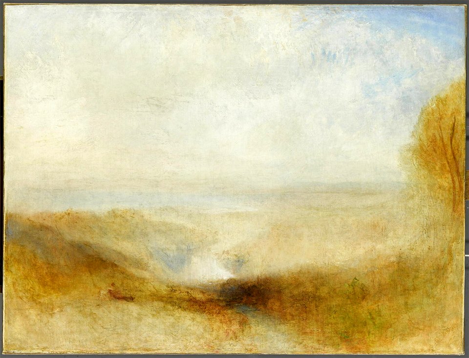Turner - Paysage avec une rivière et une baie dans le lointain, vers 1845, RF 1967 2