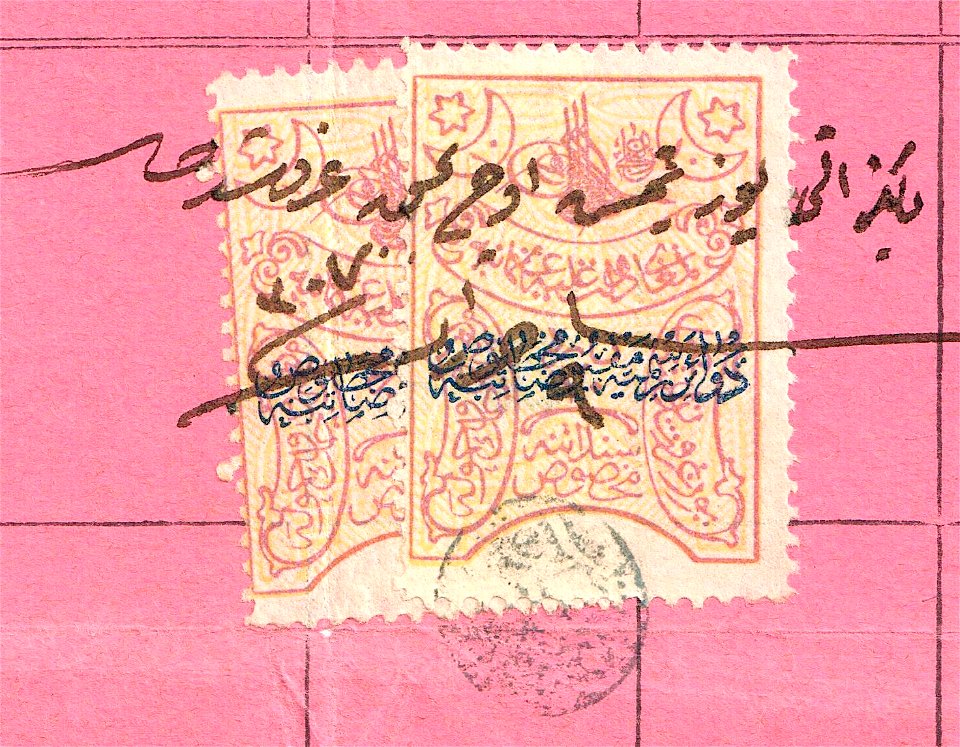 Turkey 1888 detail of document with receipt revenues Sul. 4796 (2)