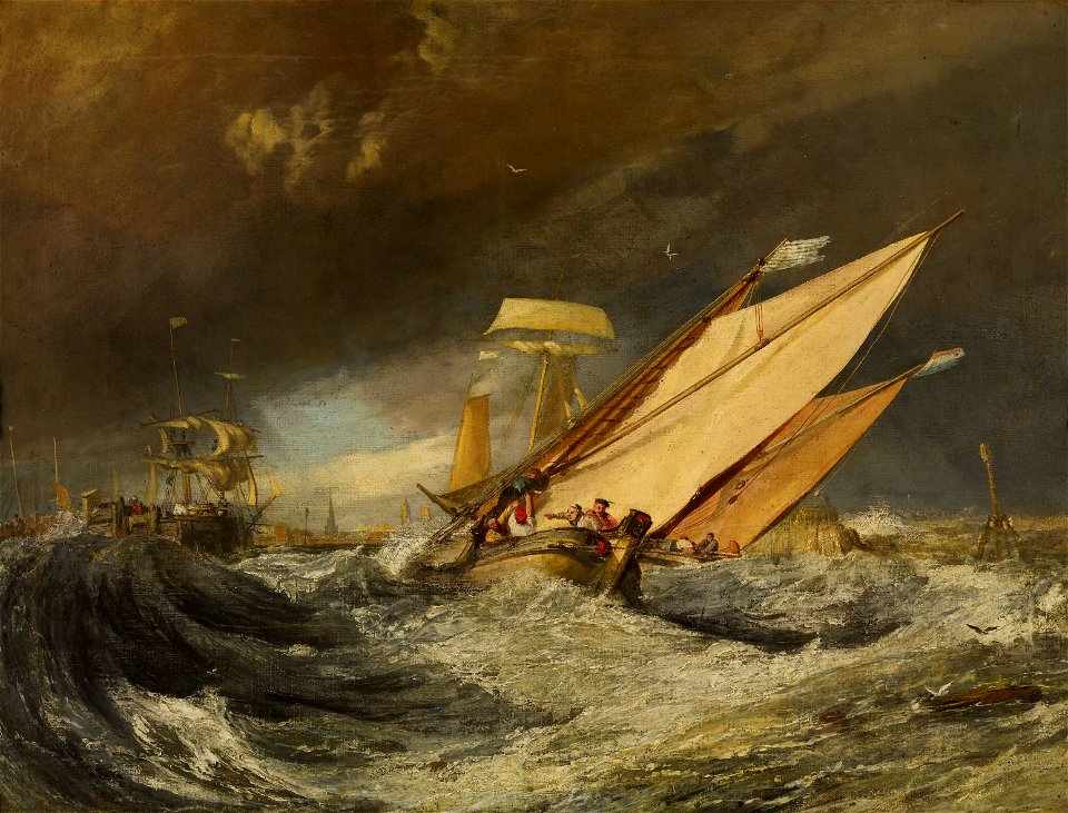 Turner - Fishing Boats Entering Calais Harbor, ca. 1803, 1904.1.120