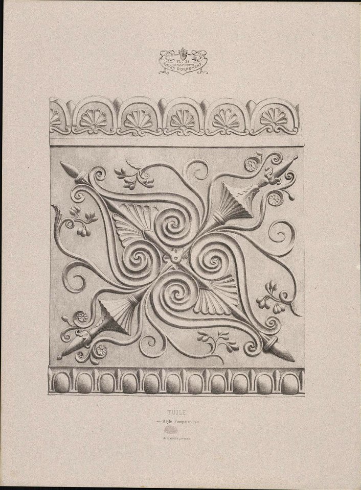 Tuile, Style Pompeien, objectnr A 59211