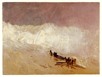 Turner - Shore Scene with Waves and Breakwater, c.1835, D36680