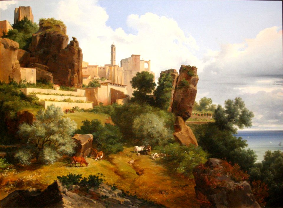 Turpin de Crissé - Vue prise de Roquebrune en Italie