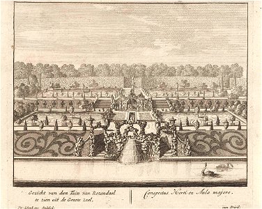 Tuin van Kasteel Rosendael, gezien vanuit de grote zaal