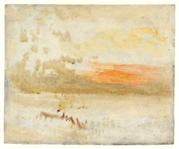 Turner - Sunset Seen from a Beach with Breakwater, c.1840–5, D36679