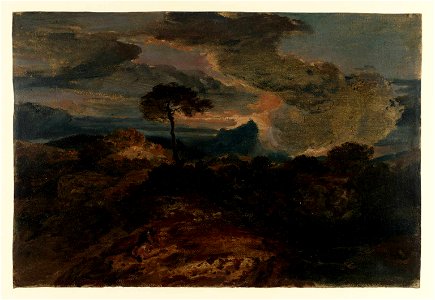 Turner - Stormy Landscape with Figures, c.1799–1800, D05960
