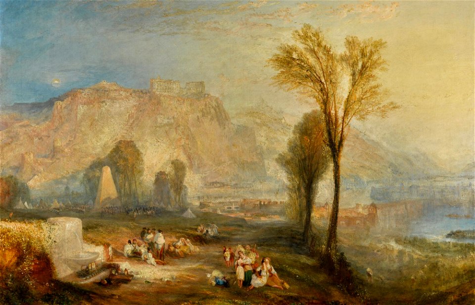 Turner - The Bright Stone of Honour (Ehrenbreitstein) and the Tomb of Marceau, from Byrons Childe Harold, l17033