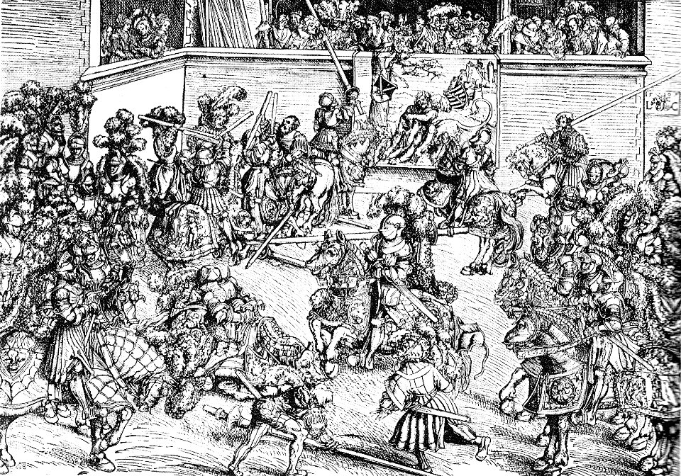 Turnier 1509 Holzschnitt Lucas Cranach