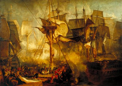 Turner, The Battle of Trafalgar (1806). Free illustration for personal and commercial use.