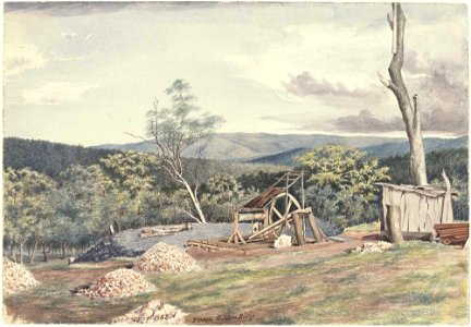 Turon, Golden Ridge, 1853, watercolour by James Gay Sawkins
