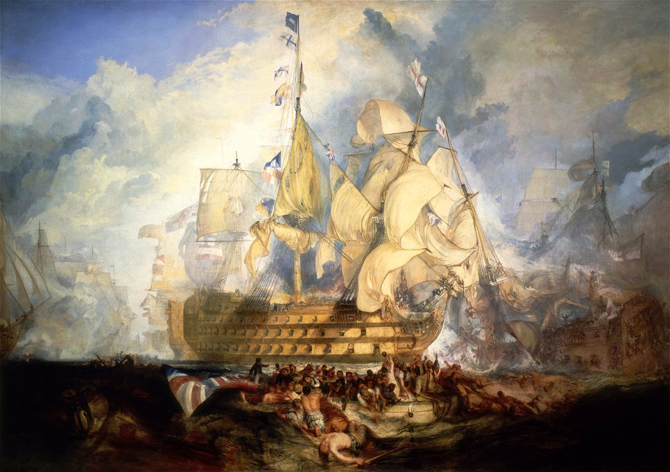 Turner - The Battle of Trafalgar, 21 October 1805, 1822–1824, BHC0565