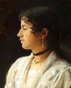 Laurits Tuxen - Portræt af ung italienerinde - 1886