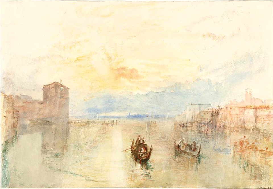 Giudecca Canal, Looking Towards Fusina at Sunset by Turner