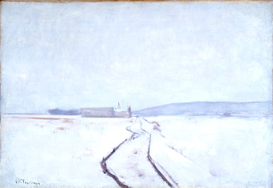Along the River, Winter by John Henry Twachtman, c. 1889, High Museum of Art