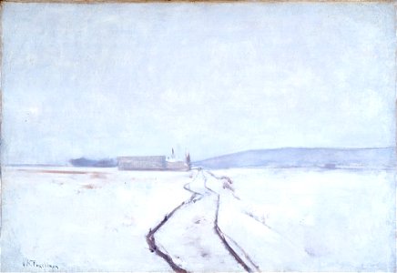 Along the River, Winter by John Henry Twachtman, c. 1889, High Museum of Art