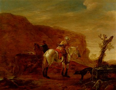 Two Horsemen by a Stream by Pieter Verbeecq Mauritshuis 611