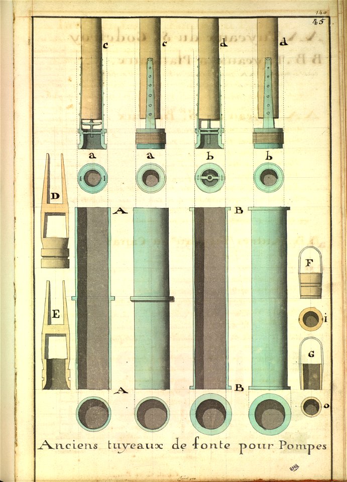 Tuyaux de fonte pour pompes début du XVIIIè siècle