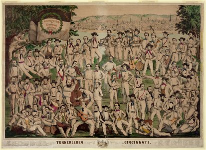 Turner leben in Cincinnati - gez. und lith. von F. Bertsch, c.o. Turnerhalle. LCCN92506219