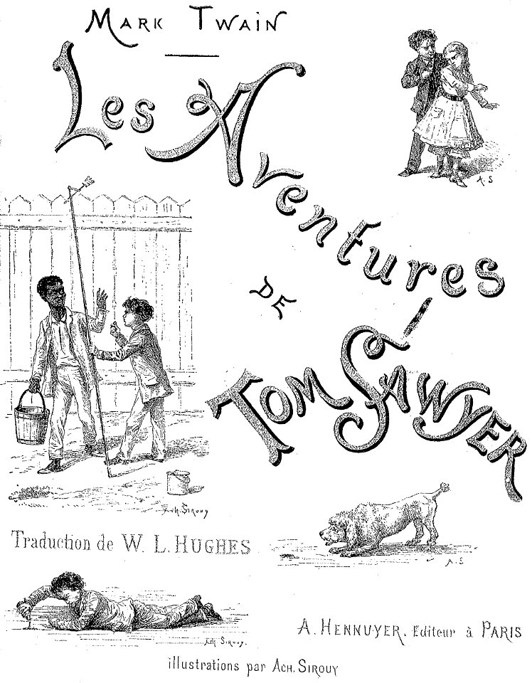 Twain - Les aventures de Tom Sawyer, trad Hughes, illust Sirouy, 1884, illust page 001