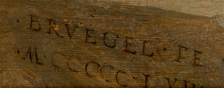 Turmbau zu Babel 1563 KHM Signatur