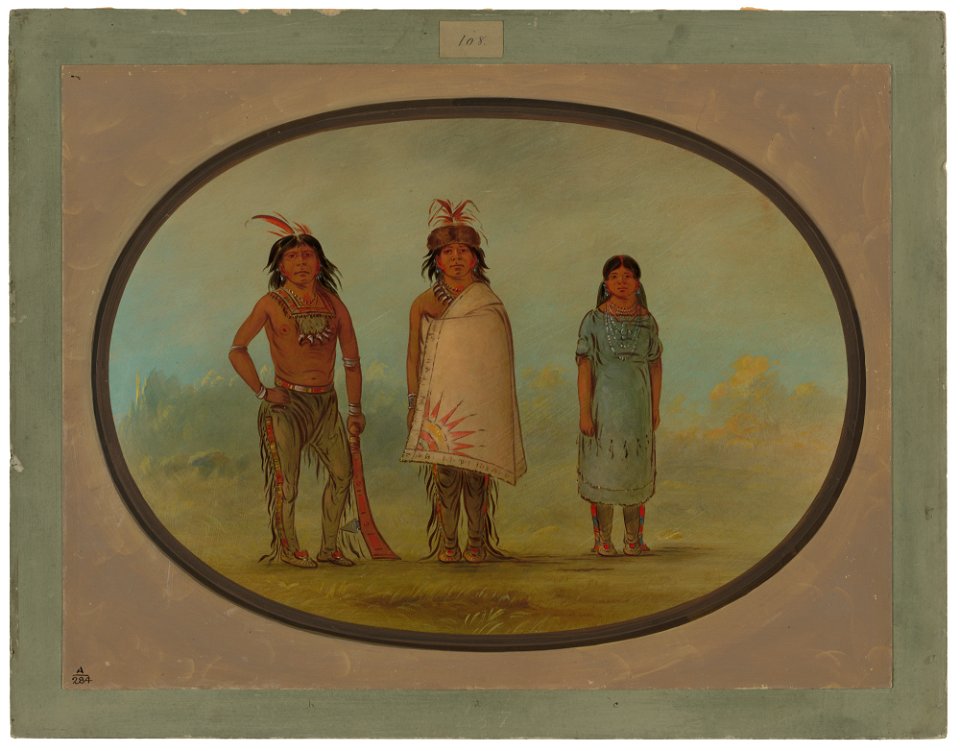 Two Chippewyan Warriors and a Woman C17011