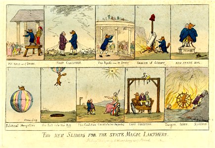 Two new sliders for the state magic lanthern. (BM 1898,0520.186)